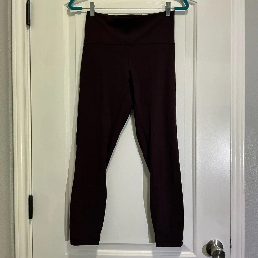 lululemon athletica High-Waist Lace-Panel Leggings in Plum